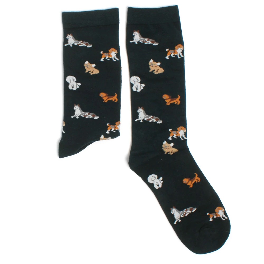 calcetines-largos-dibujos-perros-para-hombres-regalo-solidario-verde-oscuro