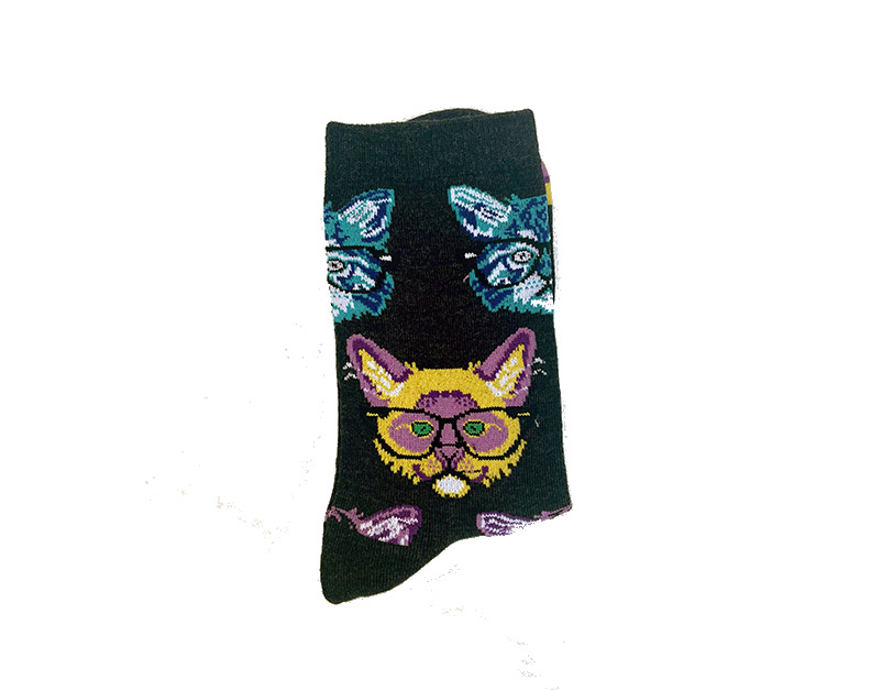 calcetines-largos-gatos-hipster-colores-1