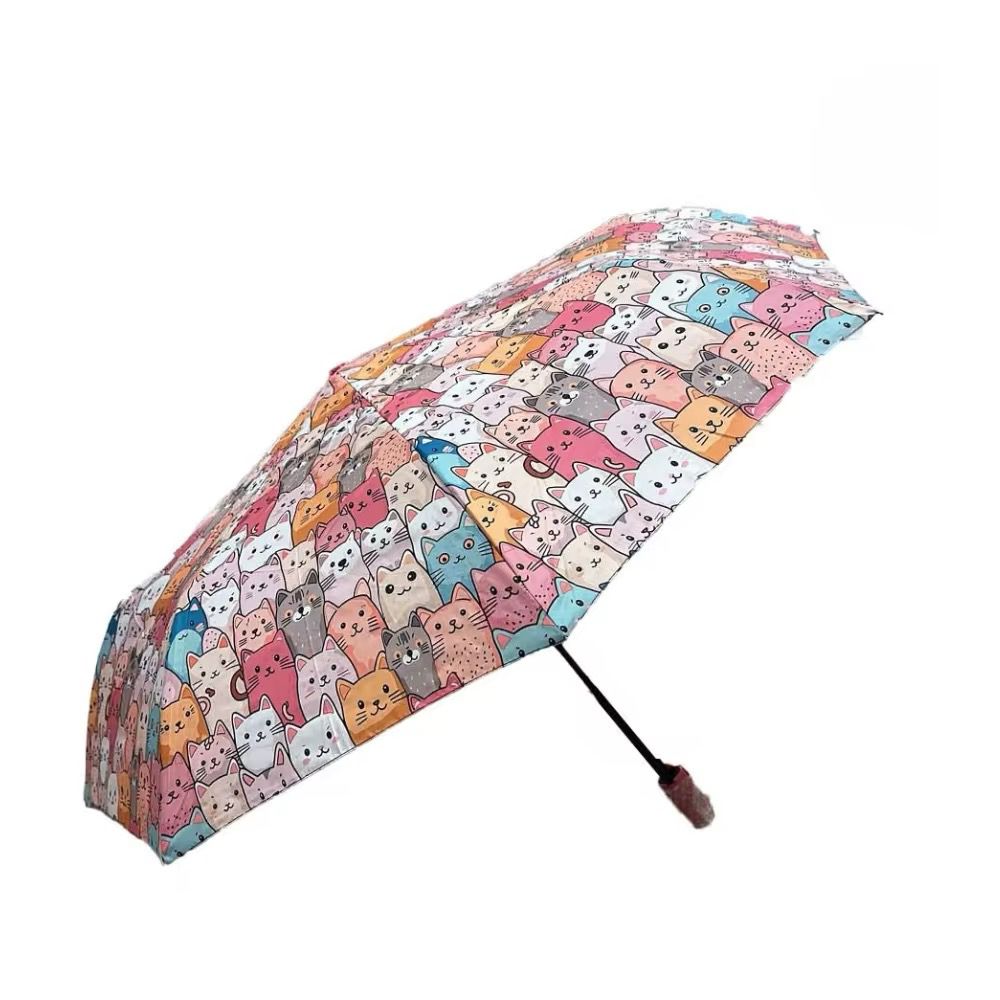 Paraguas-plegable-dibujo-gatos