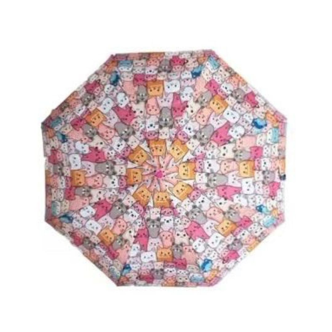 paraguas-plegable-gatos-rosa