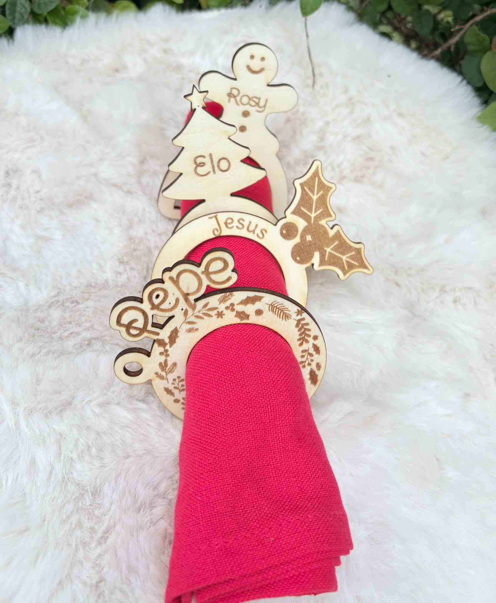 Servilletero navideño