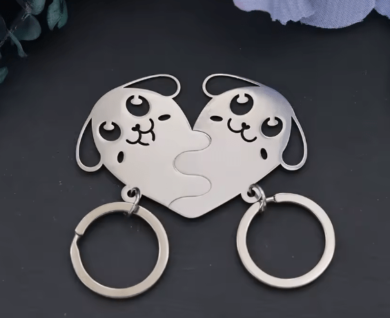 llavero pareja perros